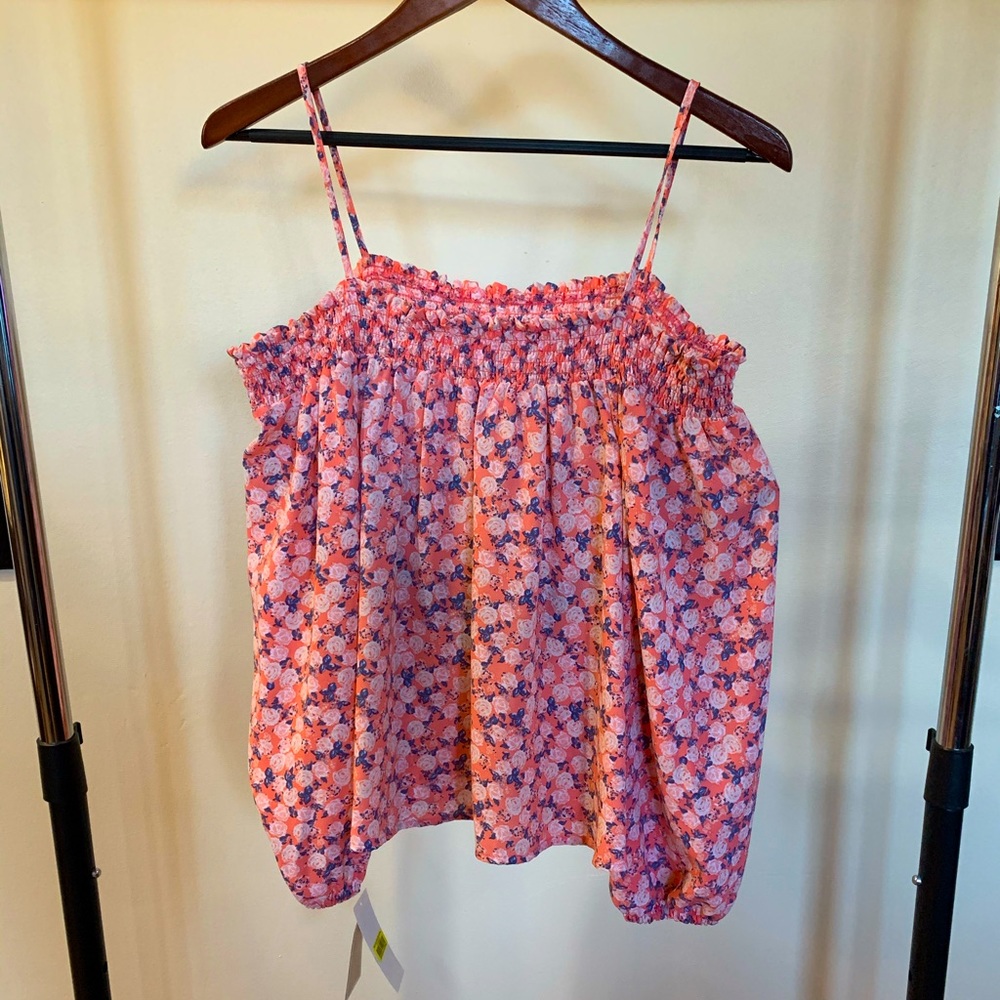 Floral, off the shoulder, flowy top